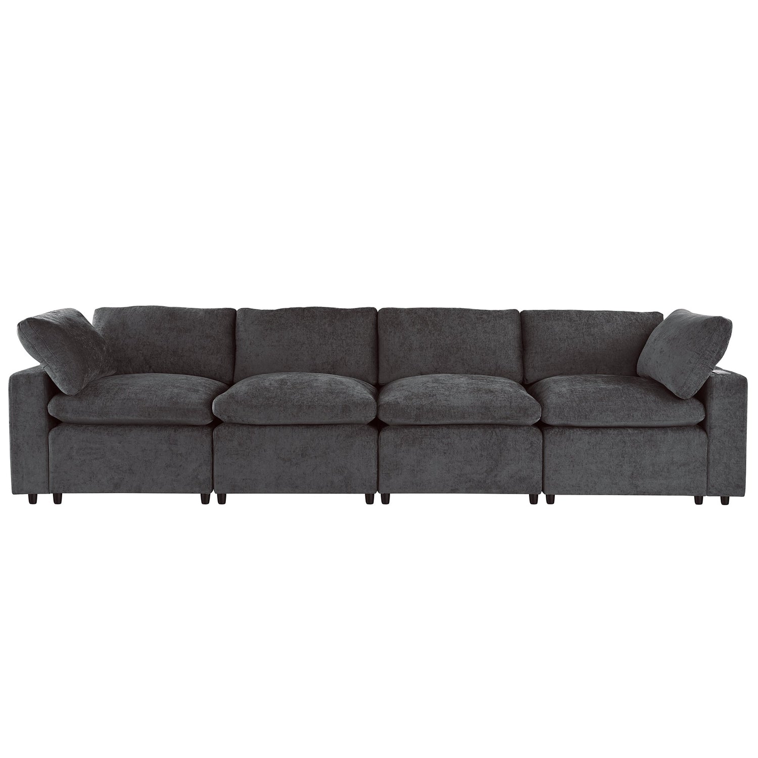 Upholstered Modular Sofa with  with Storage Space, USB Charge