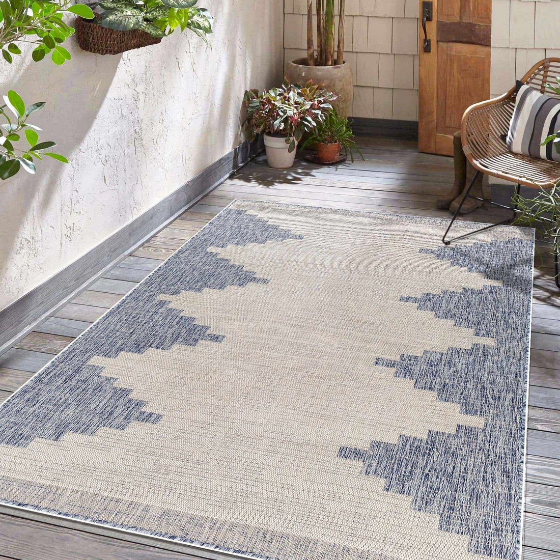 Djugun Blue Indoor &amp; Outdoor Rug