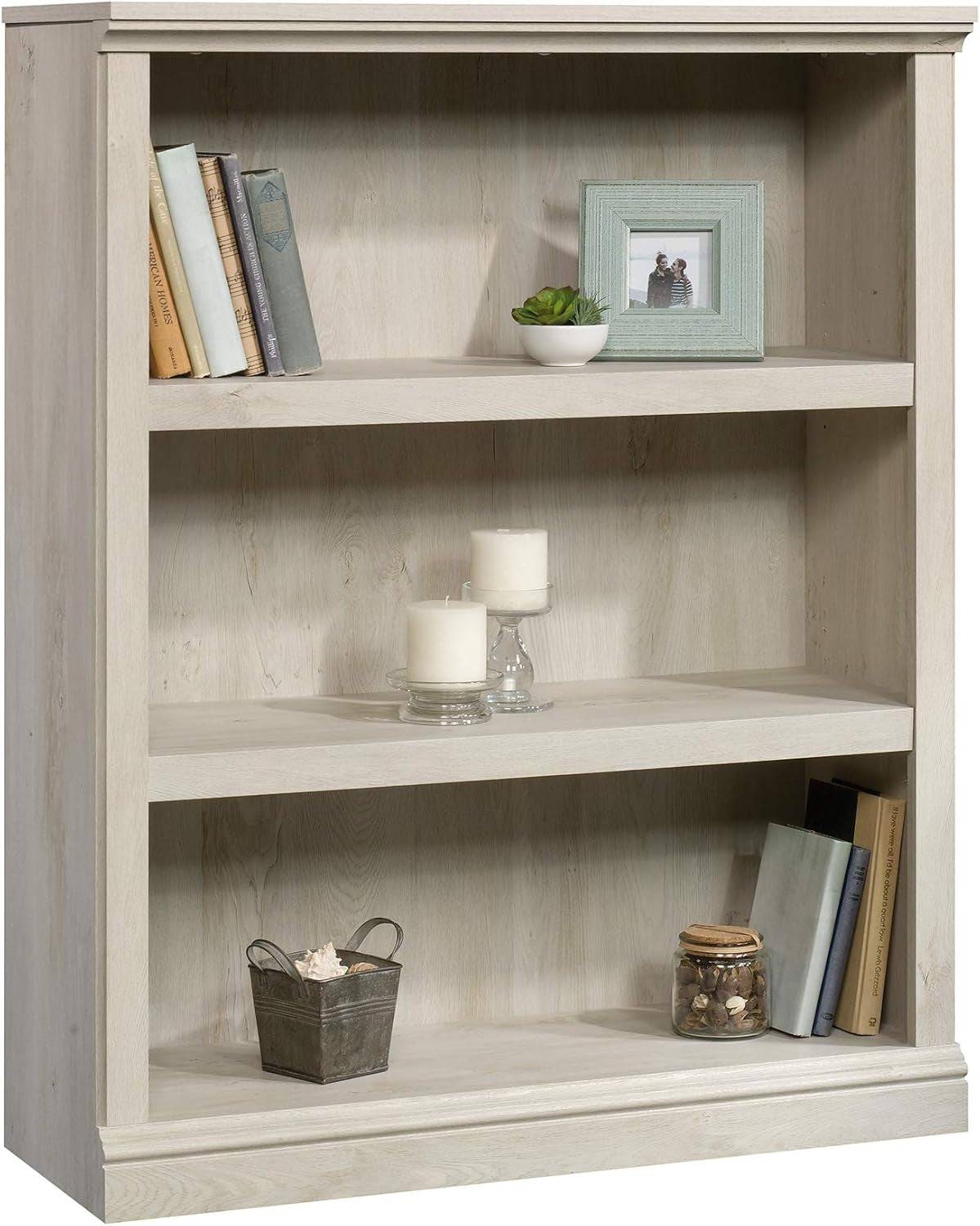 Miscellaneous Storage 3-Shelf Bookcase/ Book Shelf, Chalked Chestnut