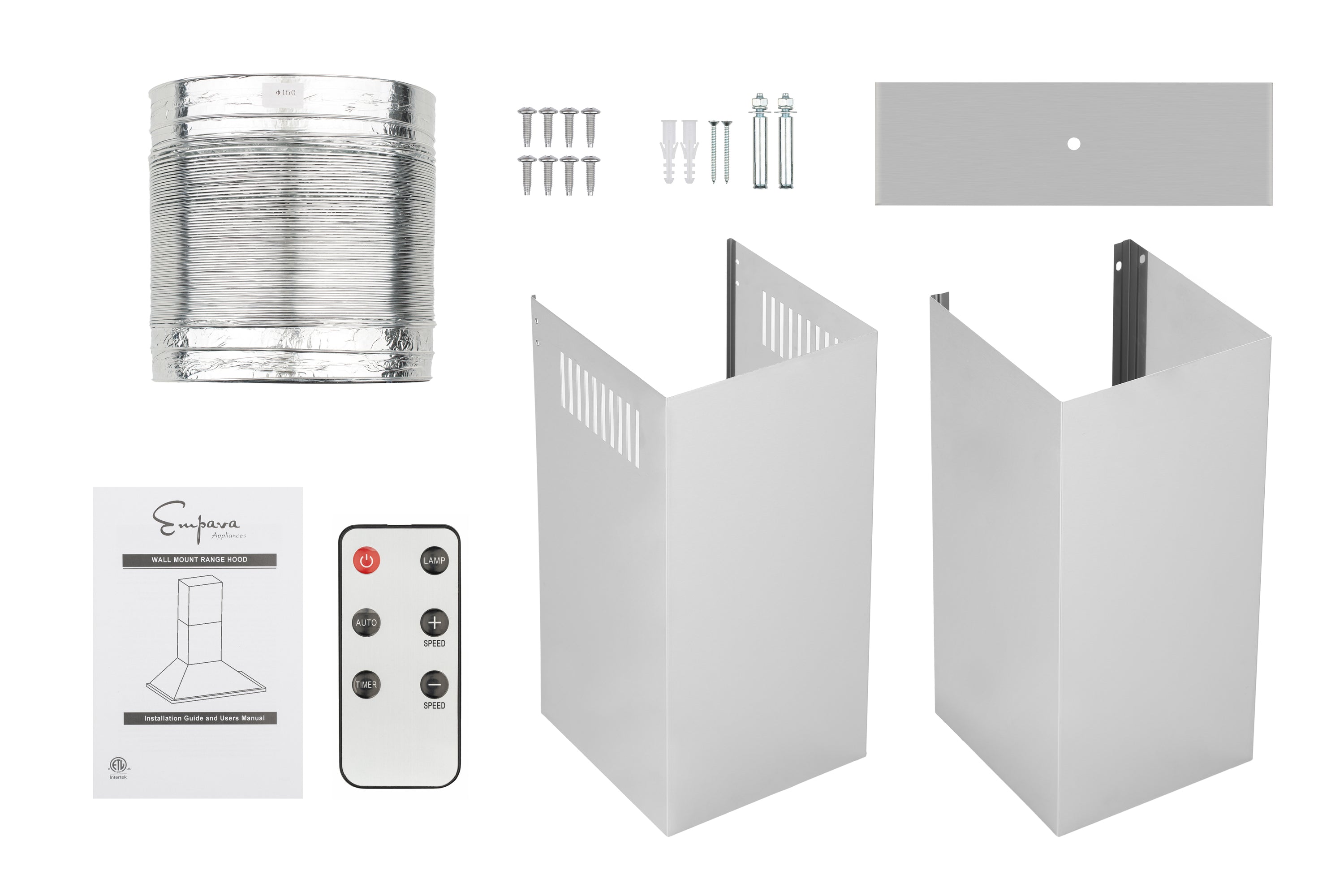 Empava 36RH04 36 in. 380 CFM Ducted Wall Mount Range Hood