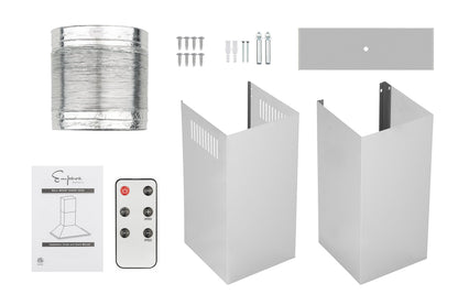 Empava 36RH04 36 in. 380 CFM Ducted Wall Mount Range Hood