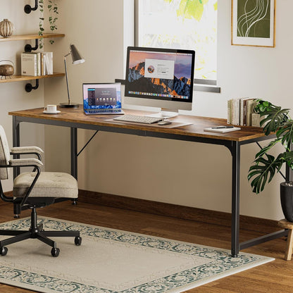 Computer Desk, 80 Inch Office Desk, Gaming Desk with Storage, Writing
