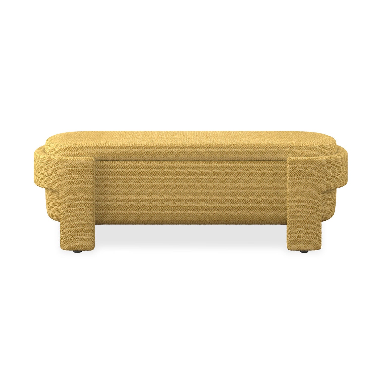 Linen Fabric Upholstered Bench with Large Storage Space for the Living