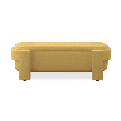 Linen Fabric Upholstered Bench with Large Storage Space for the Living