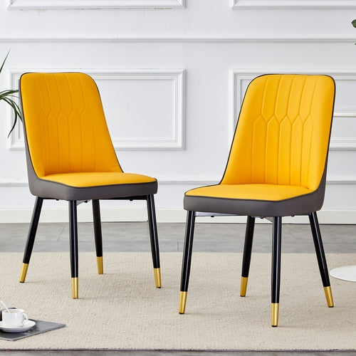 Orange yellow and dark gray stitching style, equipped with artificial