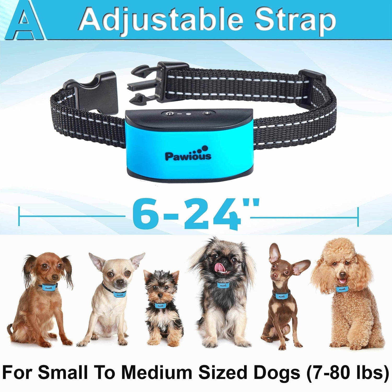 Small Dog Bark Collar   Humane No Shock Rechargeable Anti Barking