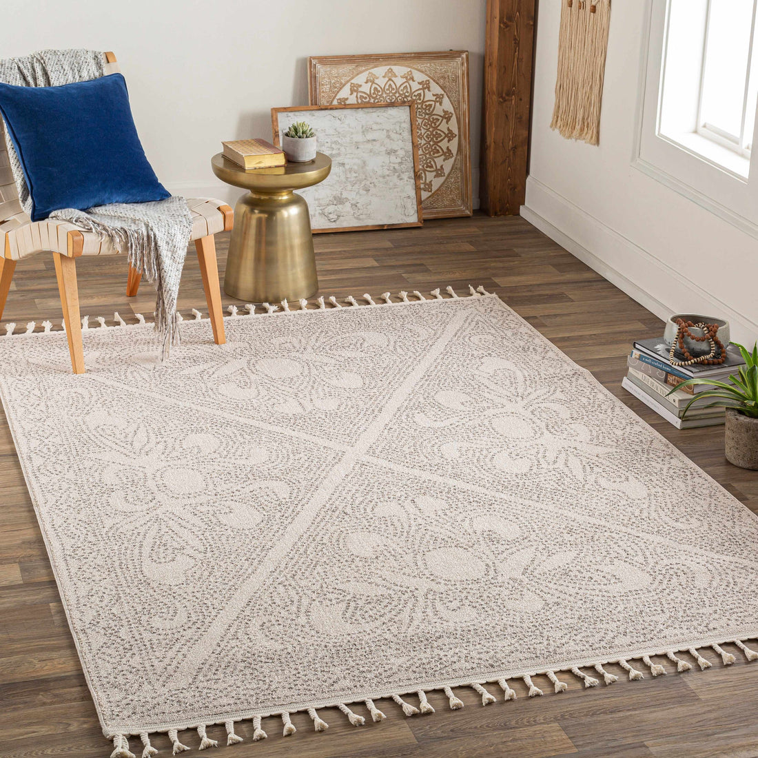 Birdwood Cream &amp; Brown Area Rug