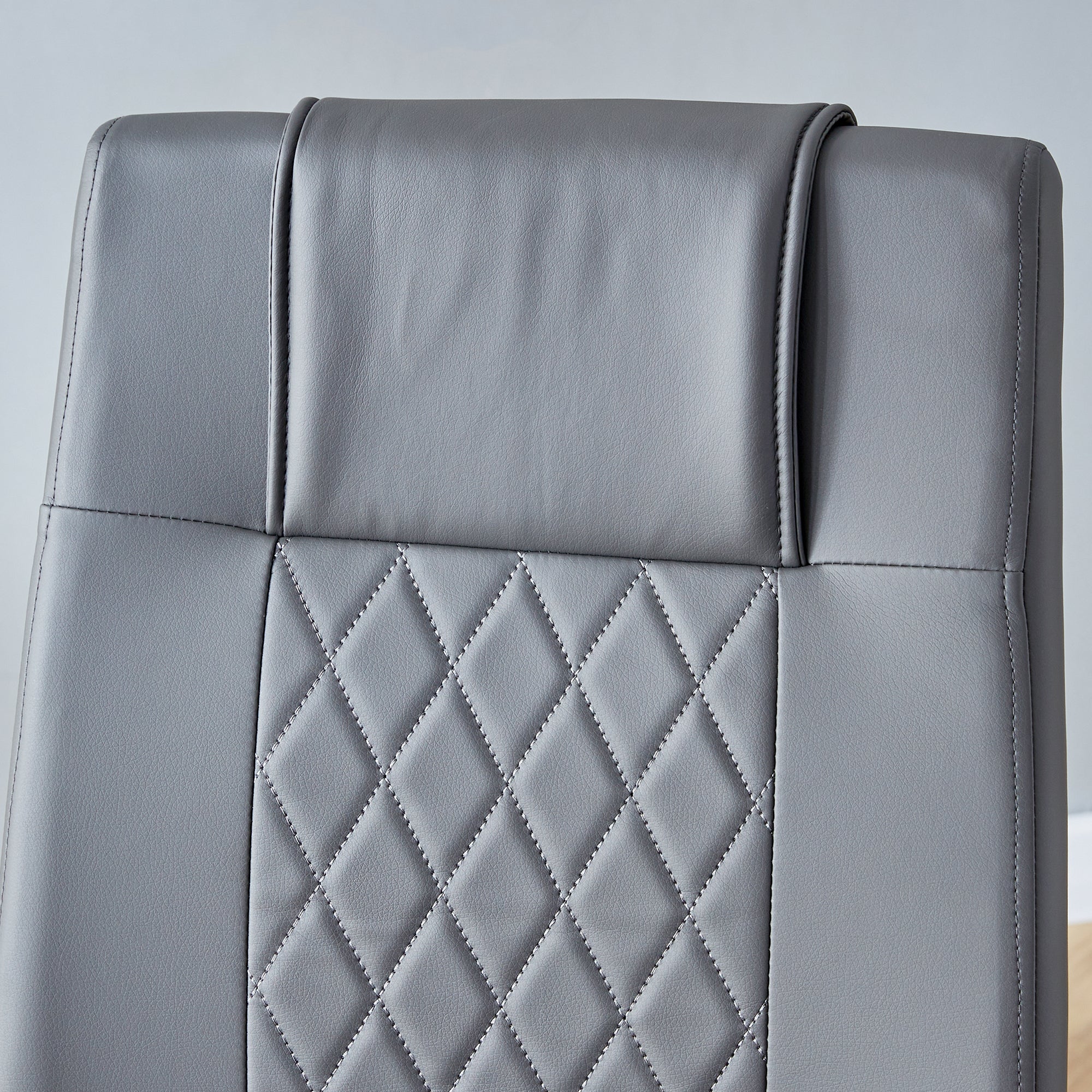 Modern Dining Chairs with Faux Leather Padded Seat Dining Living Room