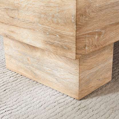 Modern Simple Light Wood Texture MDF Coffee Table - 43.3&