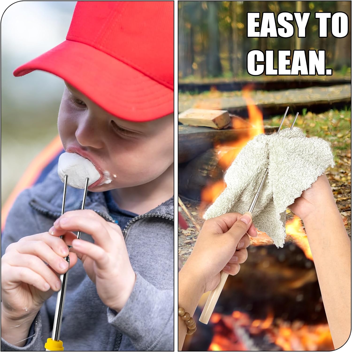 Extendable Stainless Steel Roasting Sticks 10 pcs