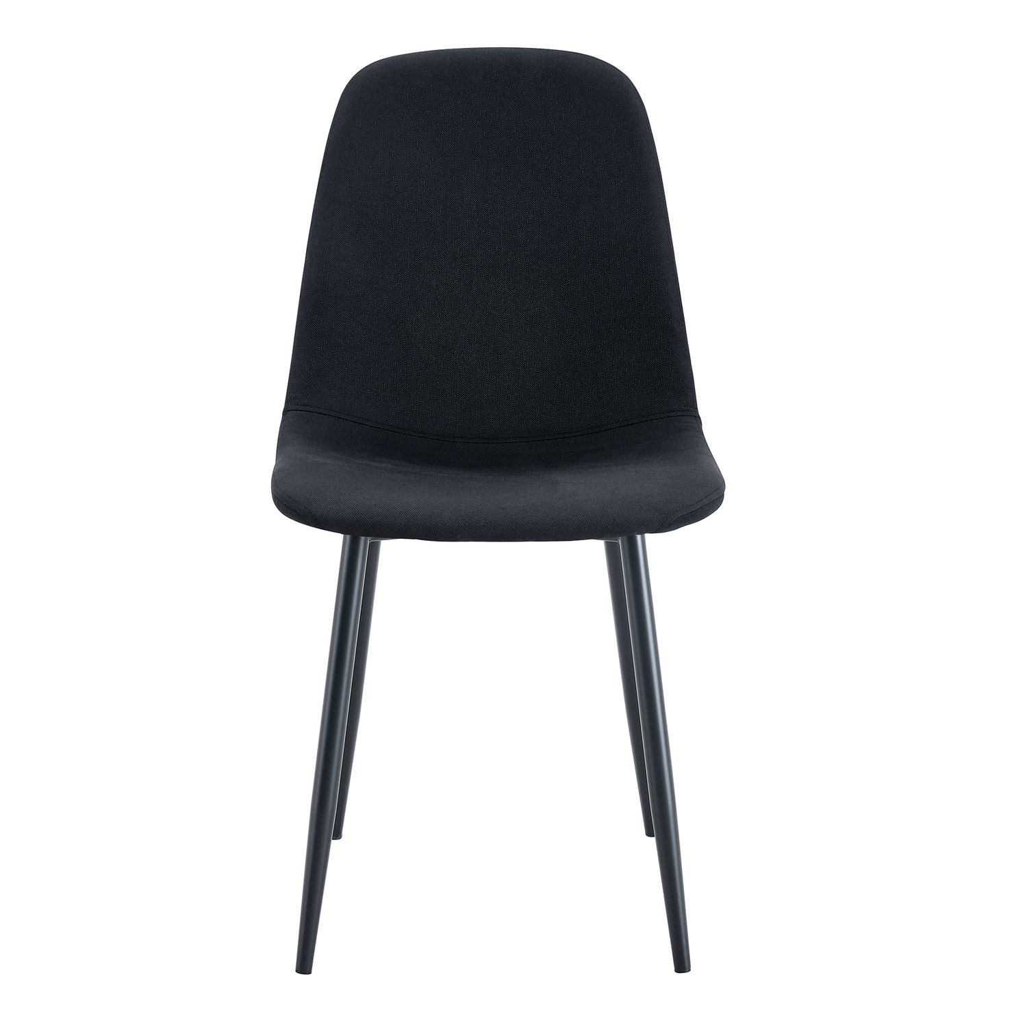 Luxury Simple Chair - Set of 4 BLACK Linen-Cotton Material High