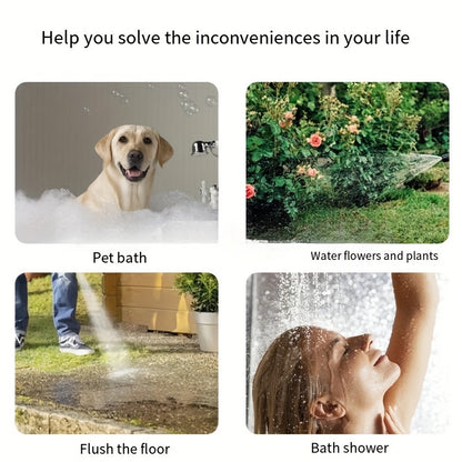 1pc Quick-Connect Portable Shower Head Attachment - Effortless Hair Washer &amp; Pet Groomer - Durable Multifunctional Spray Nozzle for Sink Faucets - Easy Indoor/Outdoor Use