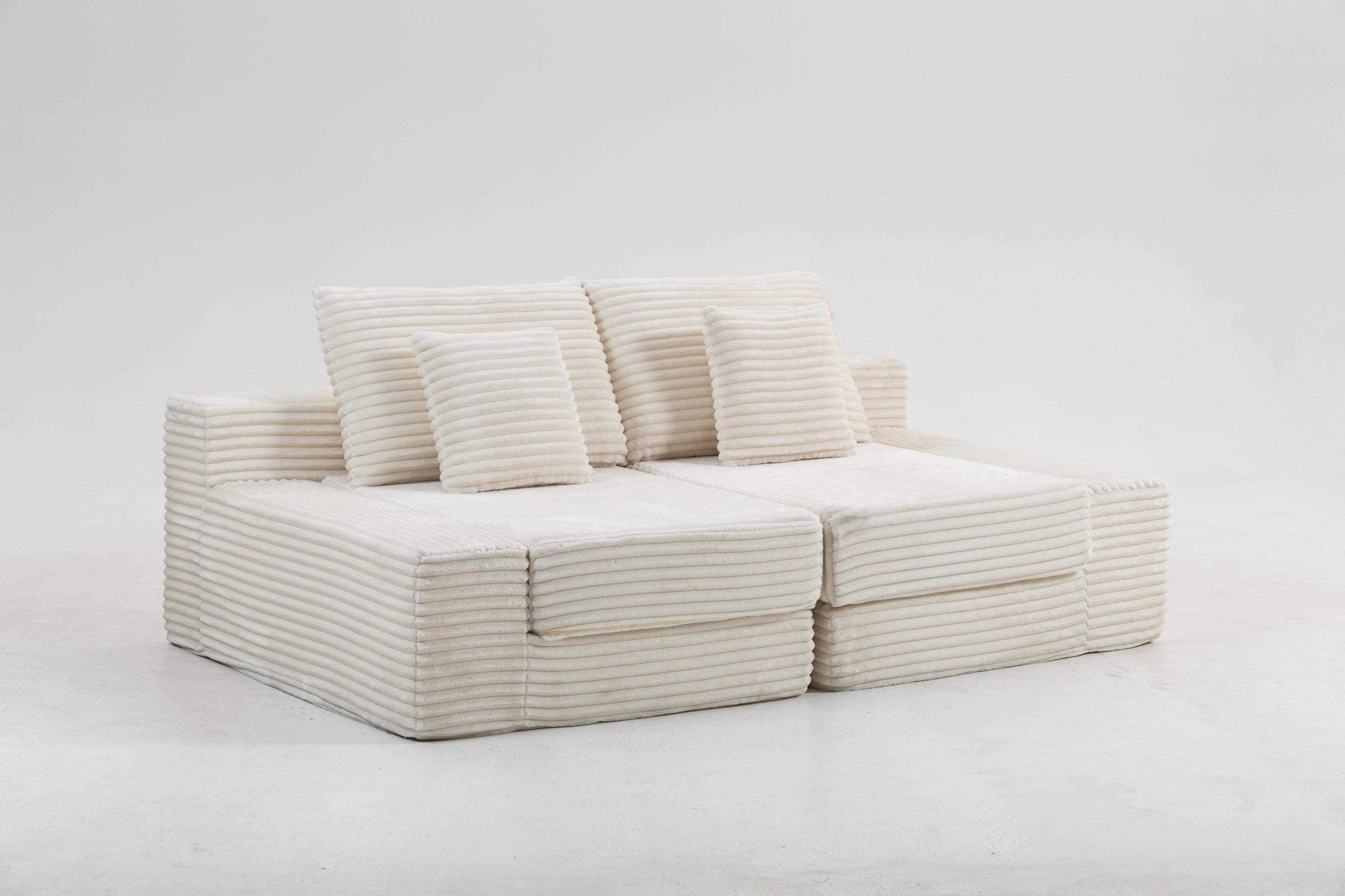 Double Lounge Chaise,Cloud Plush Sofa Bed,Upholstered Boneless Cloud