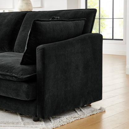 Modern Home Living Room L-Shaped Sectional Sofa Couches with Storage