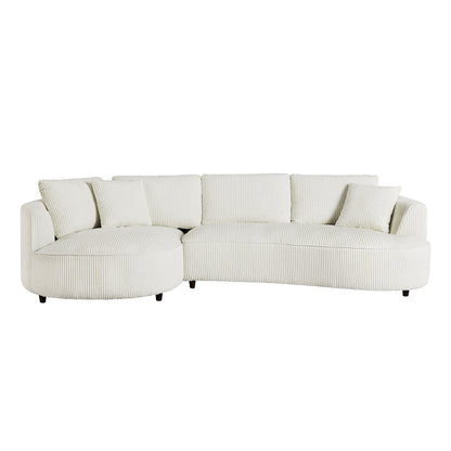 122.04 inch Oversized Sectional Sofa, Modern Couch with Chaise, Comfy