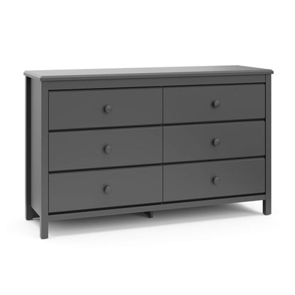 Alpine 6 Drawer Double Dresser (Gray) – GREENGUARD Gold Certified,
