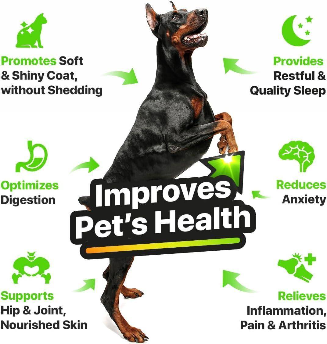 Charlie&amp;Buddy H–µmp and Salmon Oil for Dogs Skin and Coat H–µalth   3