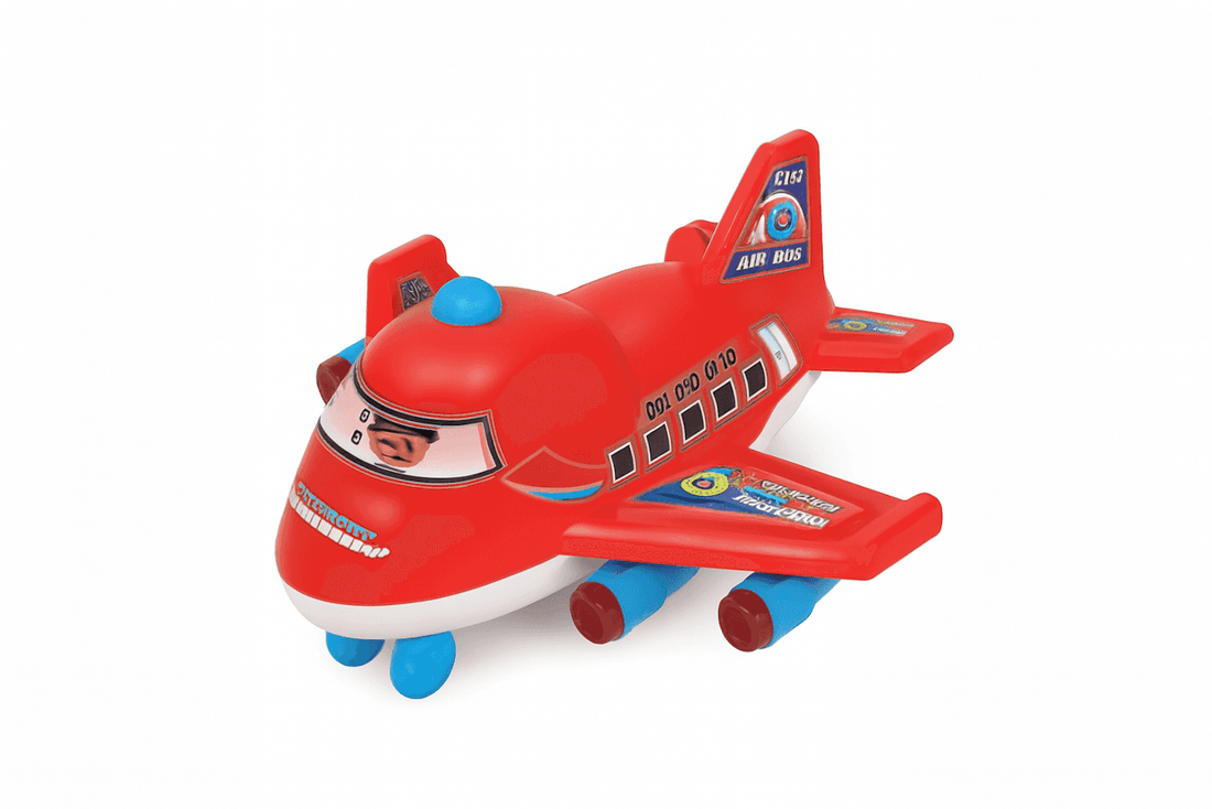 Red Plastic Airbus Airplane Toy