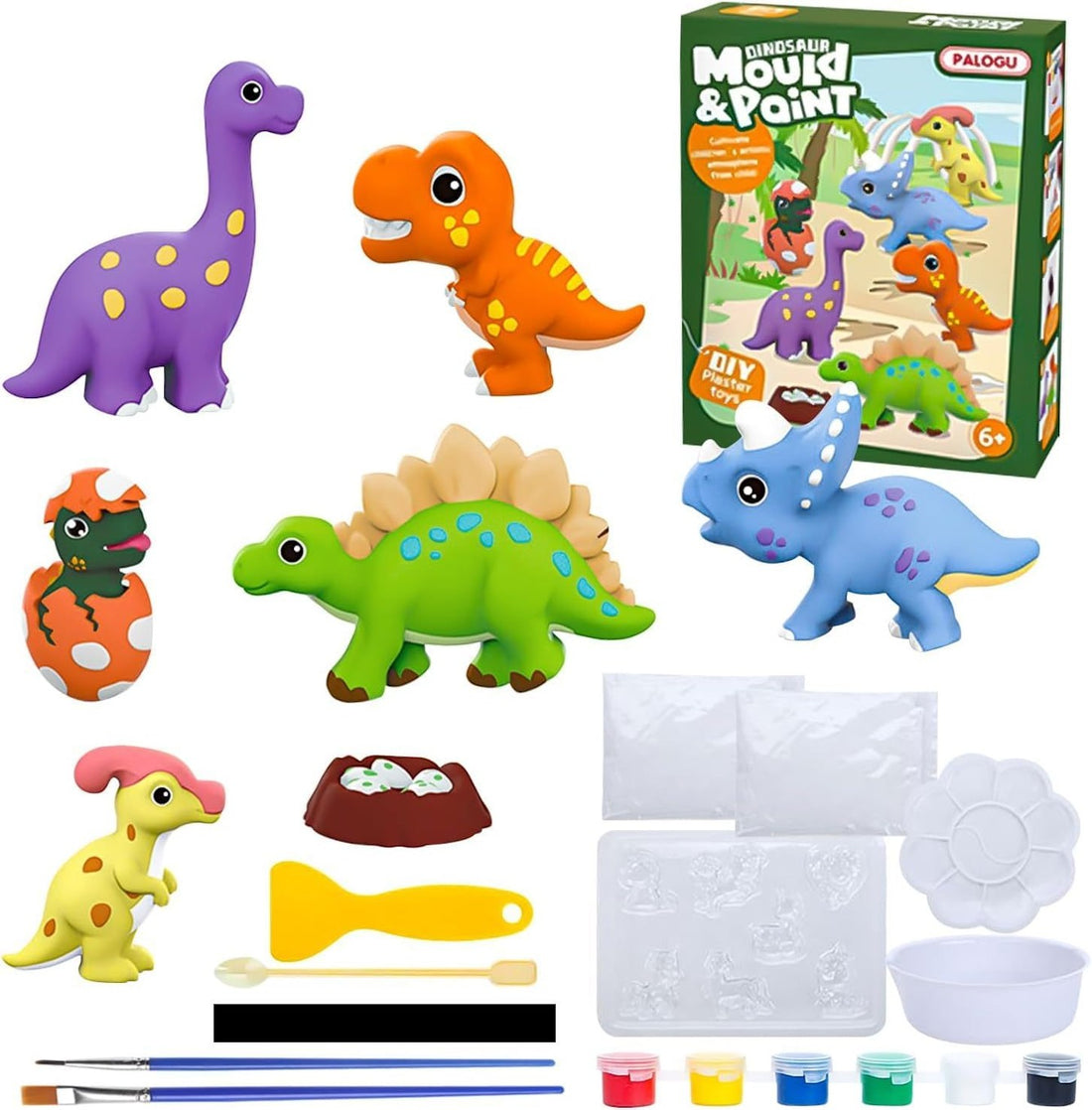 DIY Dinosaur Plaster Painting Craft Kit for Kids 3-12Y
