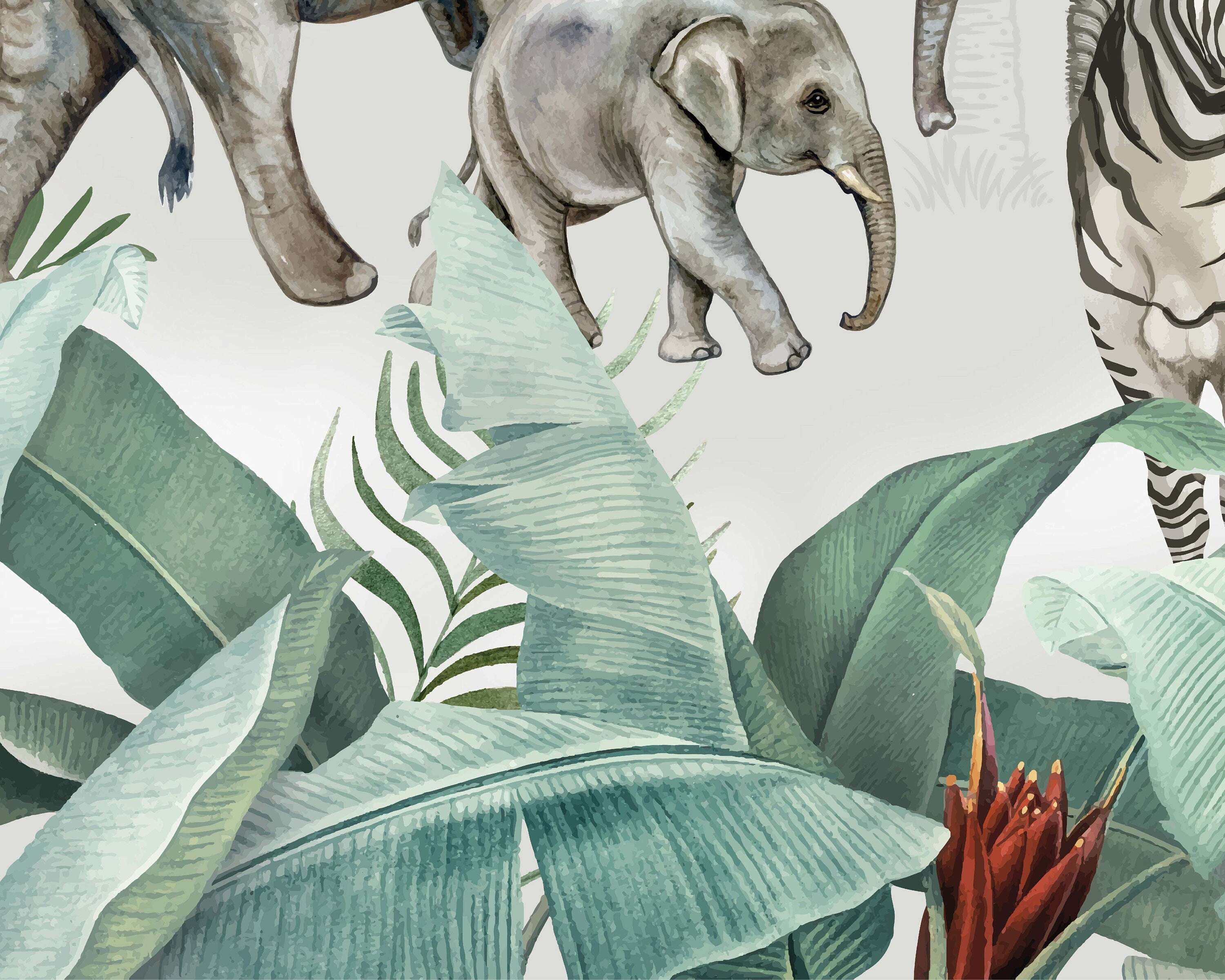 African Safari Mural