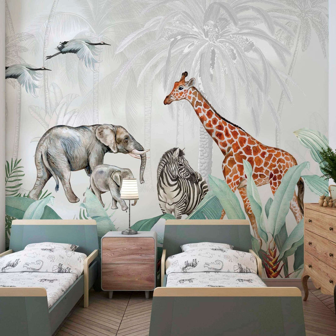 African Safari Mural