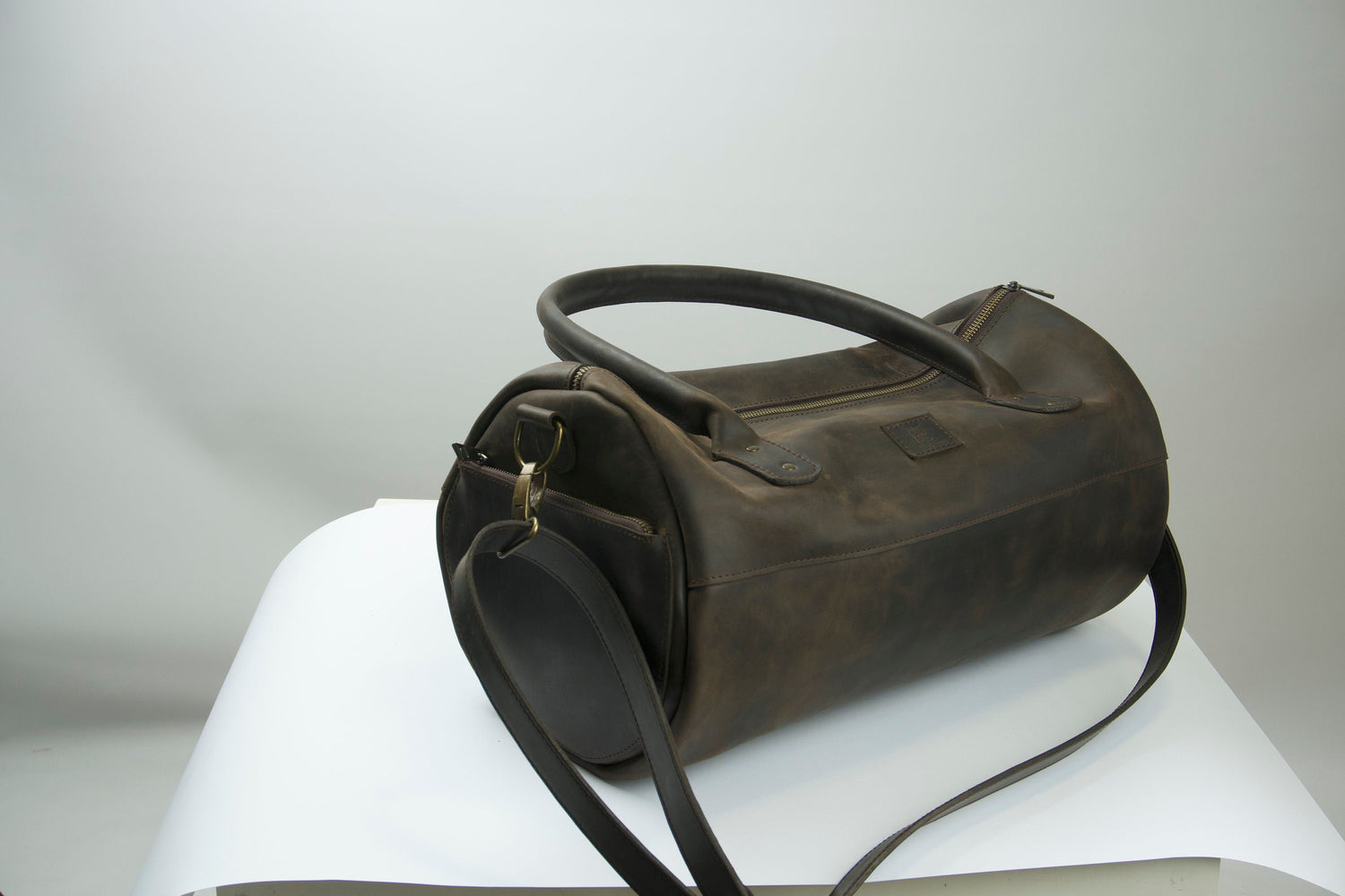 Leather Gym Bag, Leather Duffel Bag, Leather Sports Bag for Men