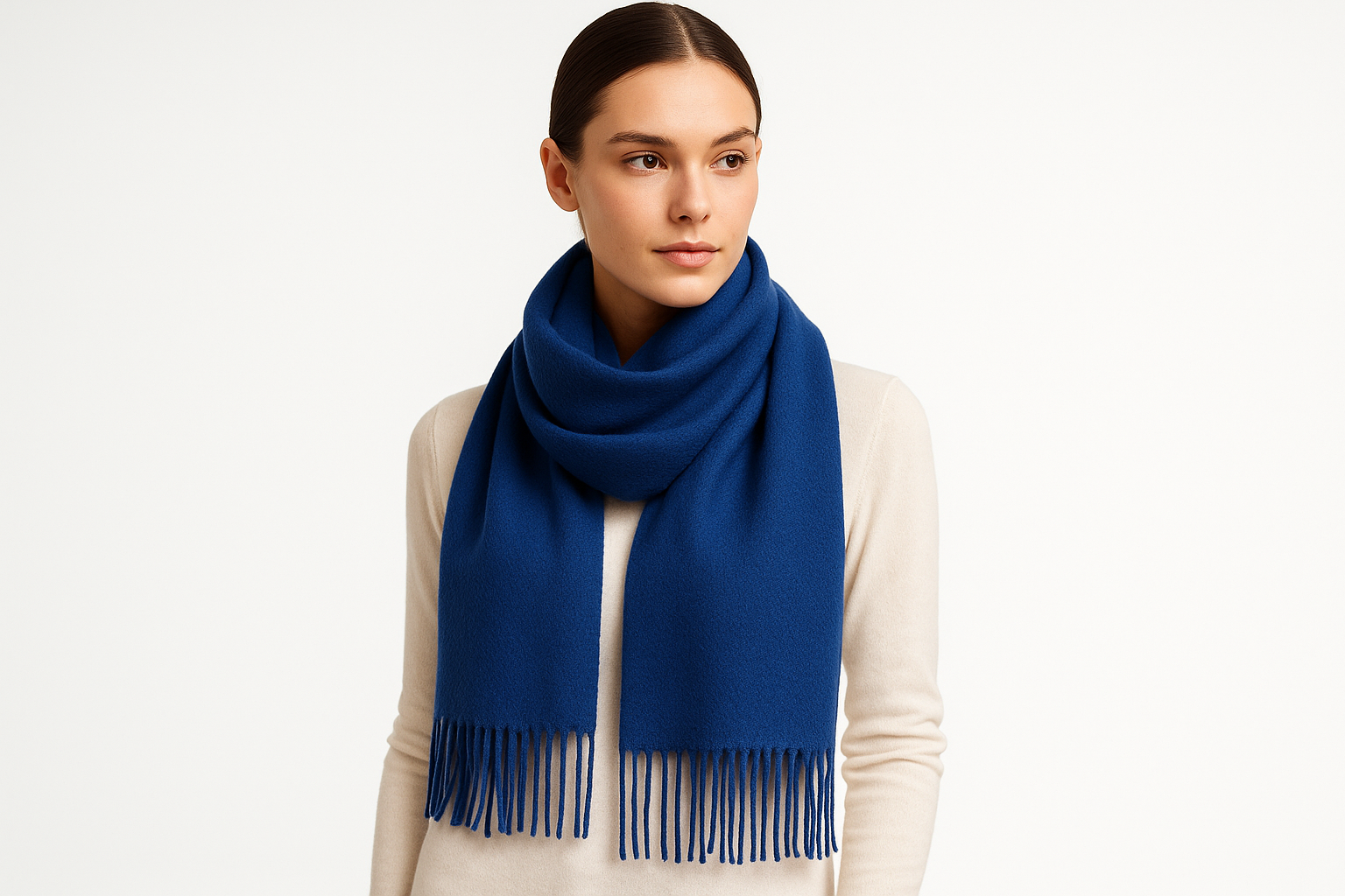 Orange Pashmina Winter Scarf 6 Ft Long