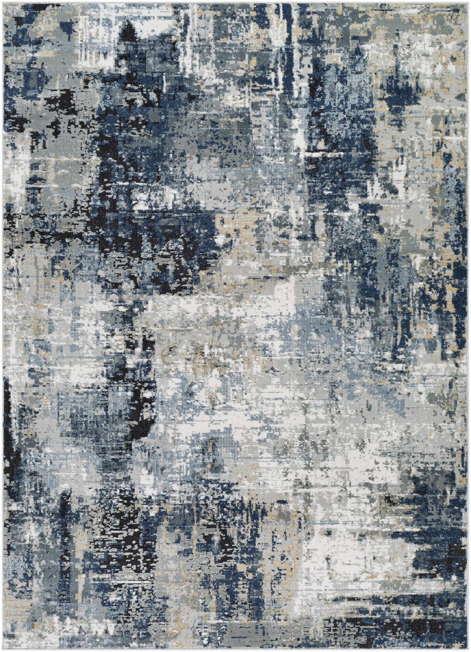 Campsall Gray&amp;Blue Abstract Area Rug