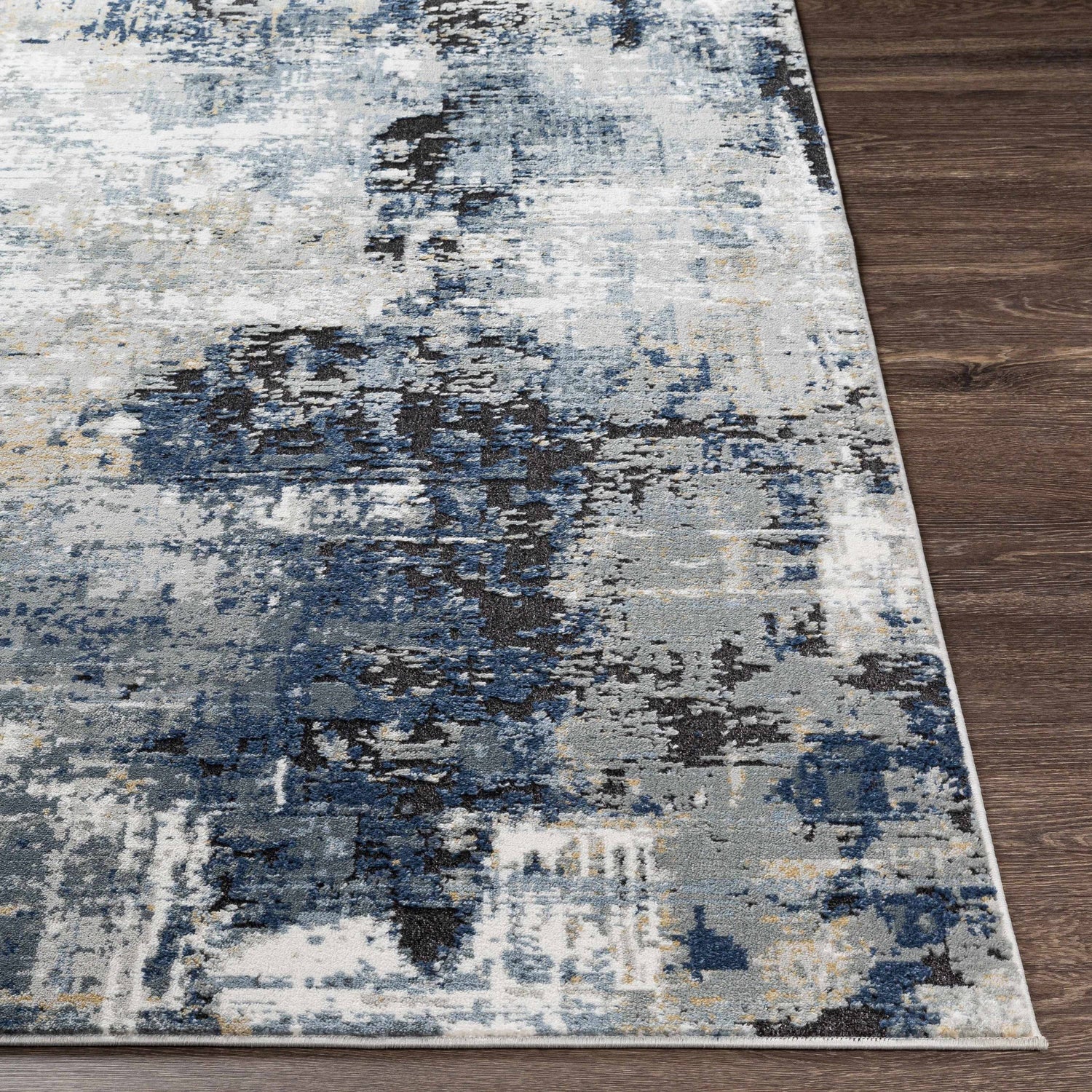 Campsall Gray&amp;Blue Abstract Area Rug