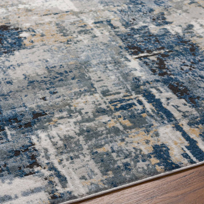 Campsall Gray&amp;Blue Abstract Area Rug