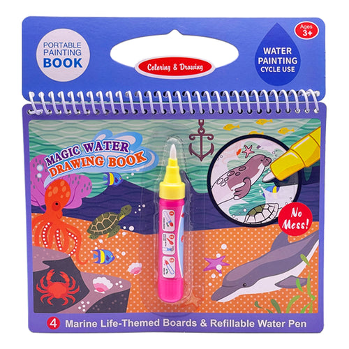Zunammy Themed Water Drawing Book with Refillable Water Pen