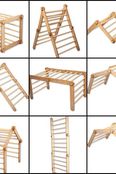 Montessori Climbing Triangle Cube with Reversible Ramp