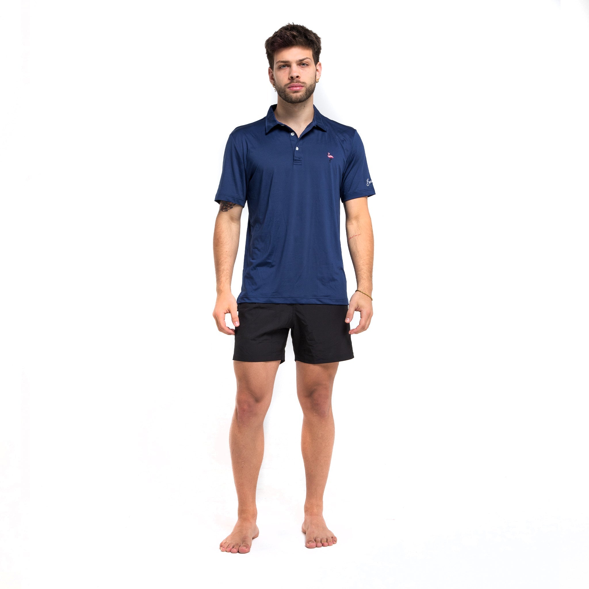 Navy &amp; Flamingo - Golf Polo