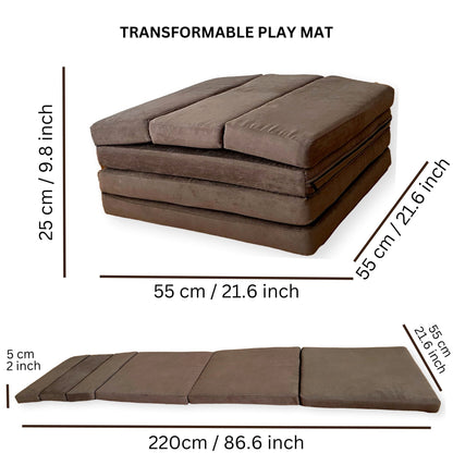 Transformable Kids Play Mat and Couch for Playtime and Relaxation