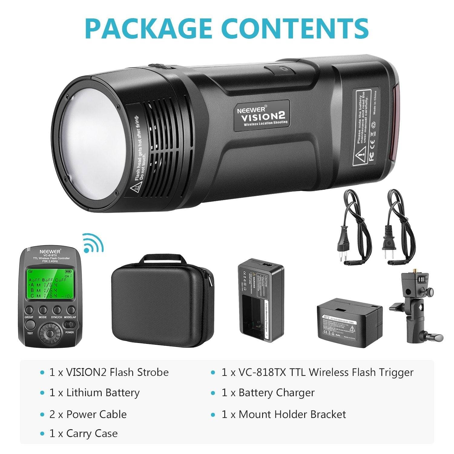 VISION2 200Ws 2.4G TTL Flash Strobe For Sony DSLR Cameras,1/8000 HSS
