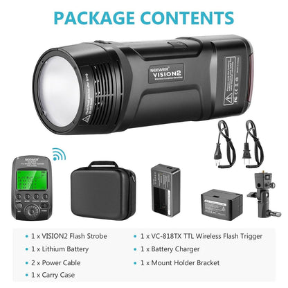 VISION2 200Ws 2.4G TTL Flash Strobe For Sony DSLR Cameras,1/8000 HSS