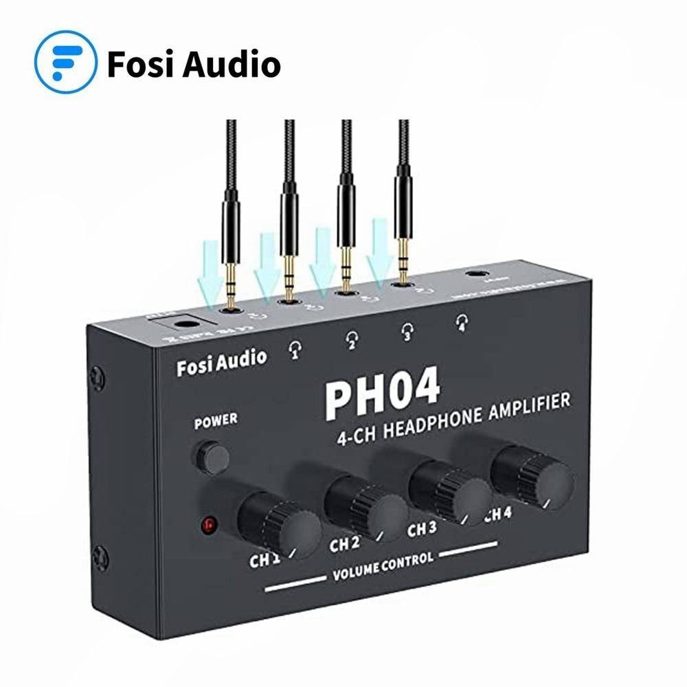 4 Channel Headphone Amplifier Stereo Audio Amp Ultra Compact Portable