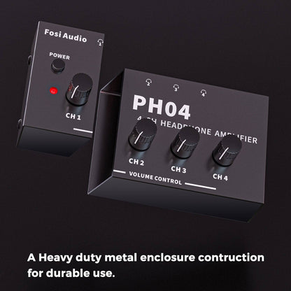 4 Channel Headphone Amplifier Stereo Audio Amp Ultra Compact Portable