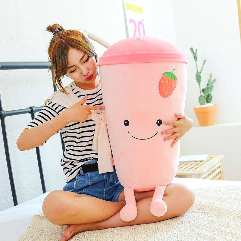 New Hot Selling Plush Toys Kawaii Fruit Milk Tea Dolls Cute Soft