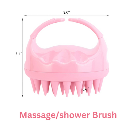 S-Secrets Scalp Massager Shampoo Brush - Soft Silicone Bristles for