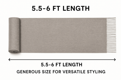 Orange Pashmina Winter Scarf 6 Ft Long