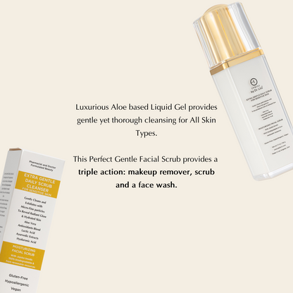 Gentle Exfoliating Face Scrub – Hyaluronic Acid, Aloe Vera &amp;