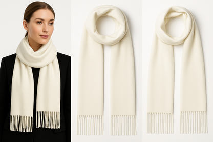 Orange Pashmina Winter Scarf 6 Ft Long